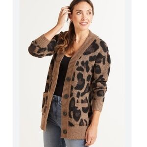 Allison joy leopard cardigan from everev